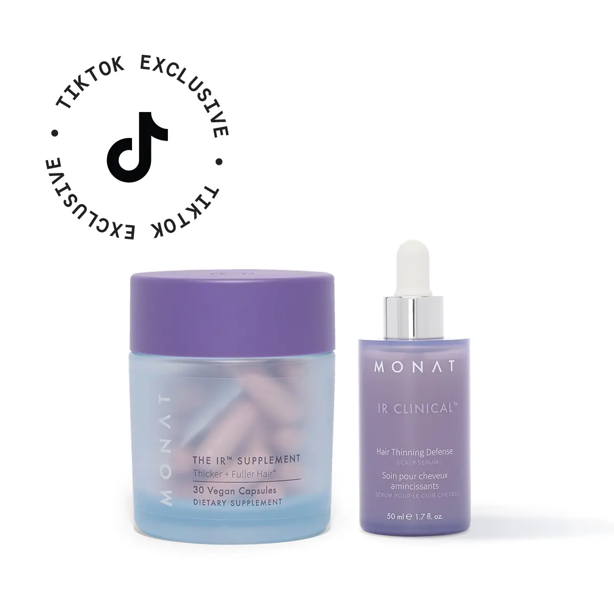 MONAT The IR Hair Supplement + IR Clinical Hair Growth System – Thicker, Fuller Looking Hair Support MONAT The IR Hair Supplement + IR Clinical Hair Growth System – Thicker, Fuller Looking Hair Support