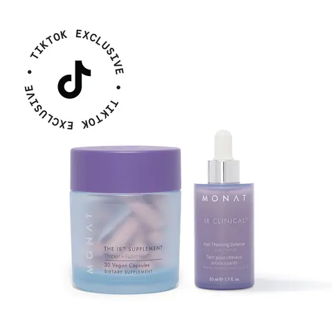 MONAT The IR Hair Supplement + IR Clinical Hair Growth System – Thicker, Fuller Looking Hair Support