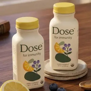 2 Packs Dose Immunity Shot with Vitamin C Zinc Elderberry and Ginger Citrus Berry Wellness Drink, 2 oz