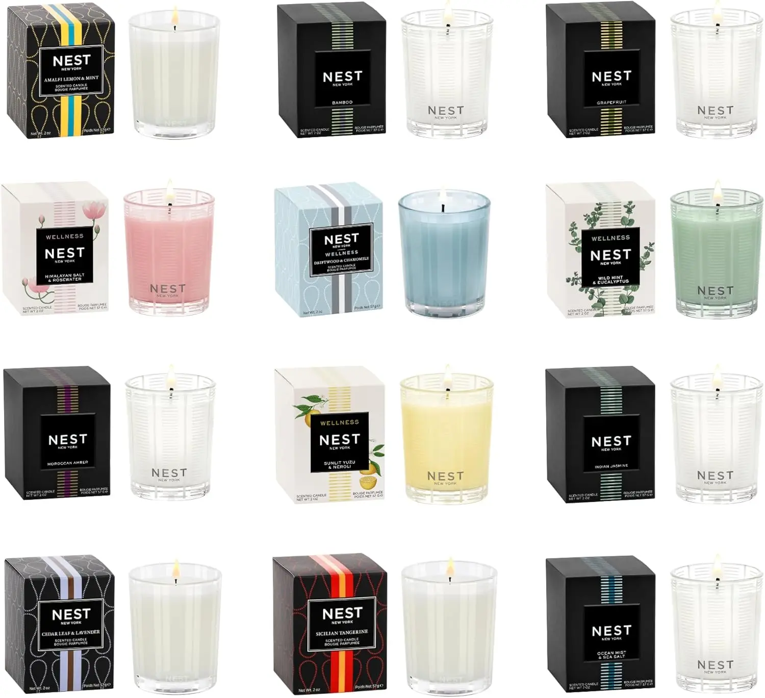 NEST New York Scented Candle 21.2oz 3 Wick Nest Candle Non Toxic & Fresh Enhance Relaxtion,Romance and Fragrance Glass Scented Gift Holiday