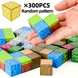 300/200/100/60PCS Magnetic Tiles Building Blocks Set | Random Assorted Styles STEM Sensory Toys for Kids Ages 3-5 4-8 | 3D Educational Construction Learning Set | Christmas Birthday Gifts for Boys Girls