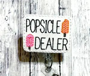 Popsicle Dealer Badge Reel, Summer Badge Reel, Interchangeable Badge Topper, Badge Buddy, Nurse Badge Reel, RN Badge Reel, Medical Badge
