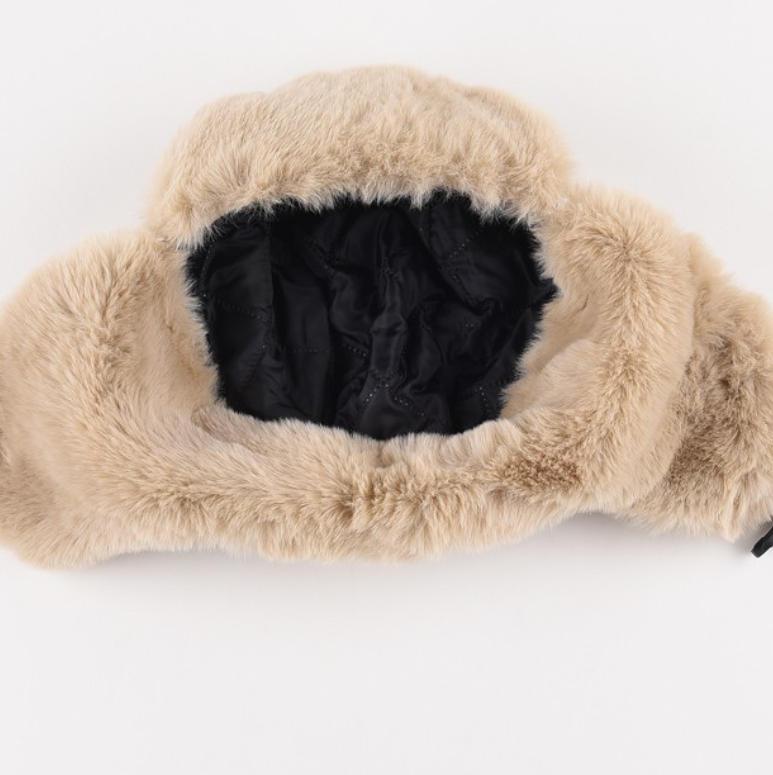 Thickened Lei Feng hat windproof and warm ear protection riding hat plush chain cotton hat fashionable hat