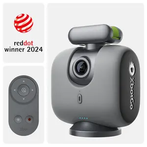 XbotGo Chameleon, AI Sports Camera, Basketball Tracking, Team Auto Tracking, 4K Video Recording, 360° Rotation, 120° FOV, Live Streaming Gadget, Portable Foldable Device, Detachable Phone Remote, Lava Graphite Design, Anti-Shake Tech,TikTok Vlogging Too