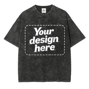 Single-Sided Custom Photo/Text Washed T-Shirt — Personalized Design & Logo Apparel