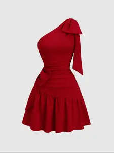 Women's One Shoulder Dress, Elegant Dress for Party Dating Wear, Ladies Clothes for Summer, Formal Wear, Womenswear