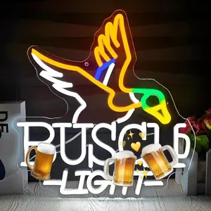Anime LED Neon Light Busch Night Lamp, Cyberpunk Style, Wall Mounted, Adjustable, USB Powered, Perfect Gift for Boys and Girls, Dimmable Neon Sign