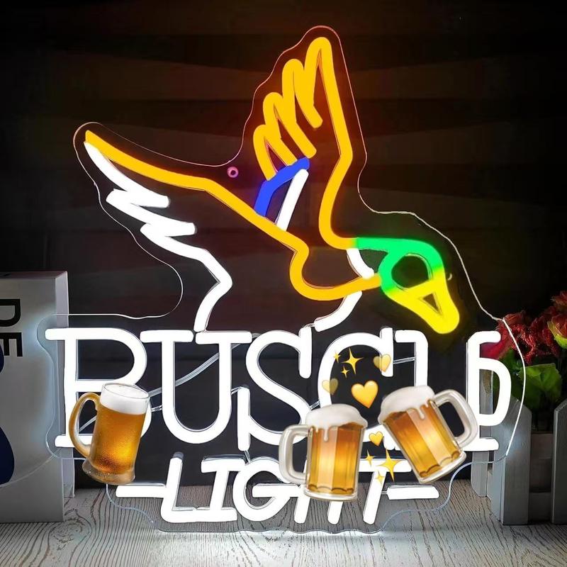 Anime LED Neon Light Busch Night Lamp, Cyberpunk Style, Wall Mounted, Adjustable, USB Powered, Perfect Gift for Boys and Girls, Dimmable Neon Sign