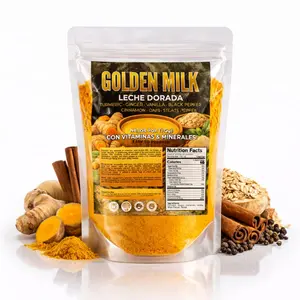 Golden Milk Turmeric Latte Mix 4oz (114g) (Leche Dorada) – Traditional Herbal Blend with Turmeric, Ginger, Cinnamon, Vanilla, Black Pepper & Oats | Smooth, Warm Drink Powder