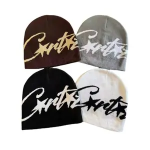 Unisex Y2K Star Letter Jacquard Beanie - Soft Stretchy Winter Streetwear Skull Cap | Music Festival Daily Fit