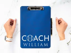 Personalized Coach Clipboard, Leather Coach Gift, Personalized for Men & Women, Ideal Business Present, Custom Leather Clipboard, Custom Clipboard, Business Gift, Coach Gift, Gift For Him, Sports Gift, Gift For Her
