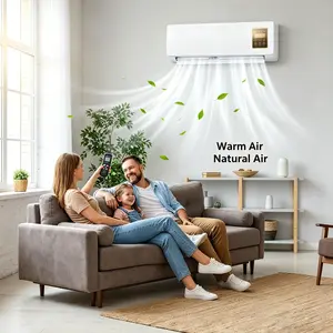 Year-Round Comfort Wall Mount Dual Mode Heater & Cooling Fan, Low Noise Digital Control Space Saving Household Air Unit