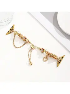 Women's Stainless Steel Watch Band, Chain Bead Design, Fits Apple Ultra/se/8/7/6/5/4/3/2/1, 38-49mm Sizes, Durable & Stylish