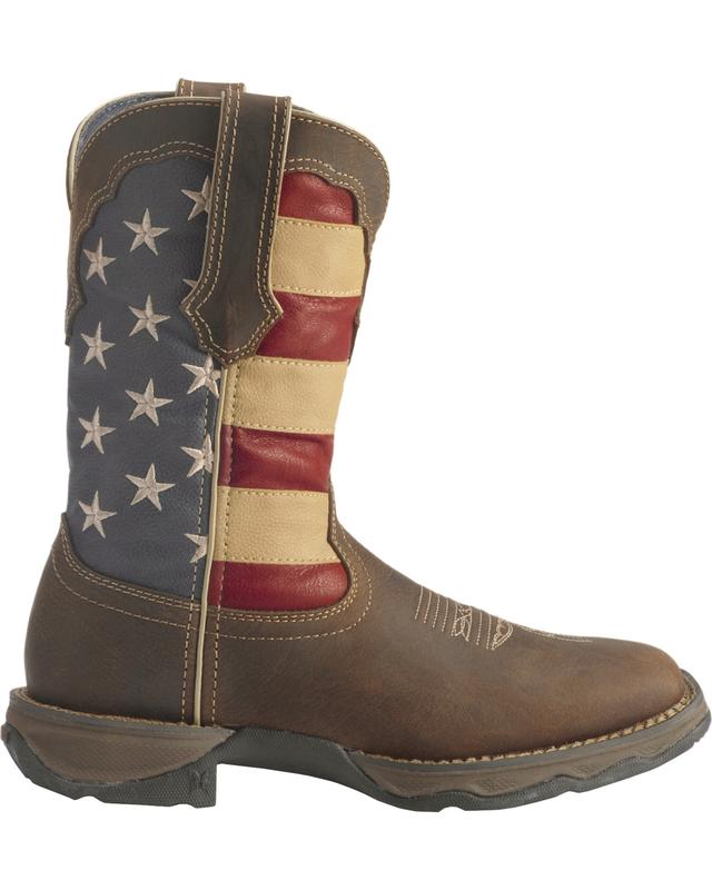 Durango Women's Lady Rebel American Flag Western Performance Boot Broad Square - Rd4414