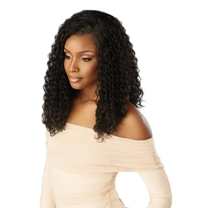 Sensationnel Crowned Edge Glueless 13X5" HD Transparent Lace Front Wig - CROWNED EDGE WATER DEEP 16"