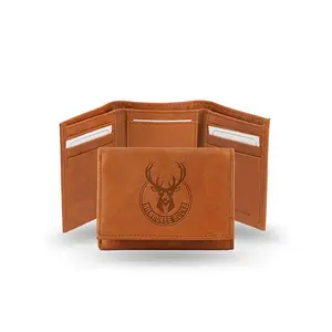 Rico Trifold Milwaukee Bucks Leather Wallet
