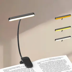 Modern LED Book Light, Mini Creative Clip-On Lamp, Adjustable Metal Hose, Portable Nightlight for Bedroom Study Room