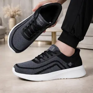 Men's Stylish Sneakers for All Seasons Shock-Absorbing Jump Rope Training Shoes Lightweight Non-Slip Gym Footwear for Road Running Comfortable Breathable Upper Casual Shoes