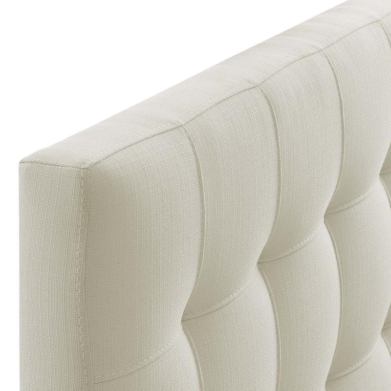 Modway Lily Twin Upholstered Fabric Headboard in Ivory