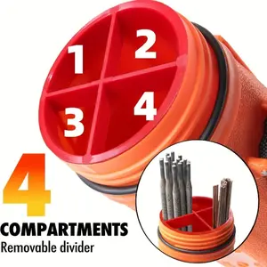 Welding Electrode Storage Tube, Adjustable Shoulder Strap & Pull Rope, Sealed Cover, Layered Padding, Anti-Pressure Wear-Resistant Material