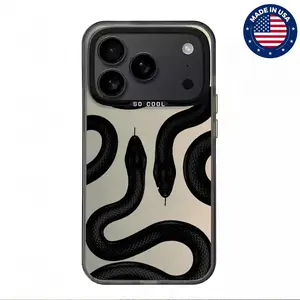 Black Snake Gothic Double Snake Aesthetic Design Pattern Casing For iphone 17 16 15 14 13 12 11 7 8 Plus ProMax AIR Samsung S22 S23 S24 S25 PLUS ULTRA Flaunt Mobile Phone CaseHard TPU PET PC Black ShockproofSmartphone Cover