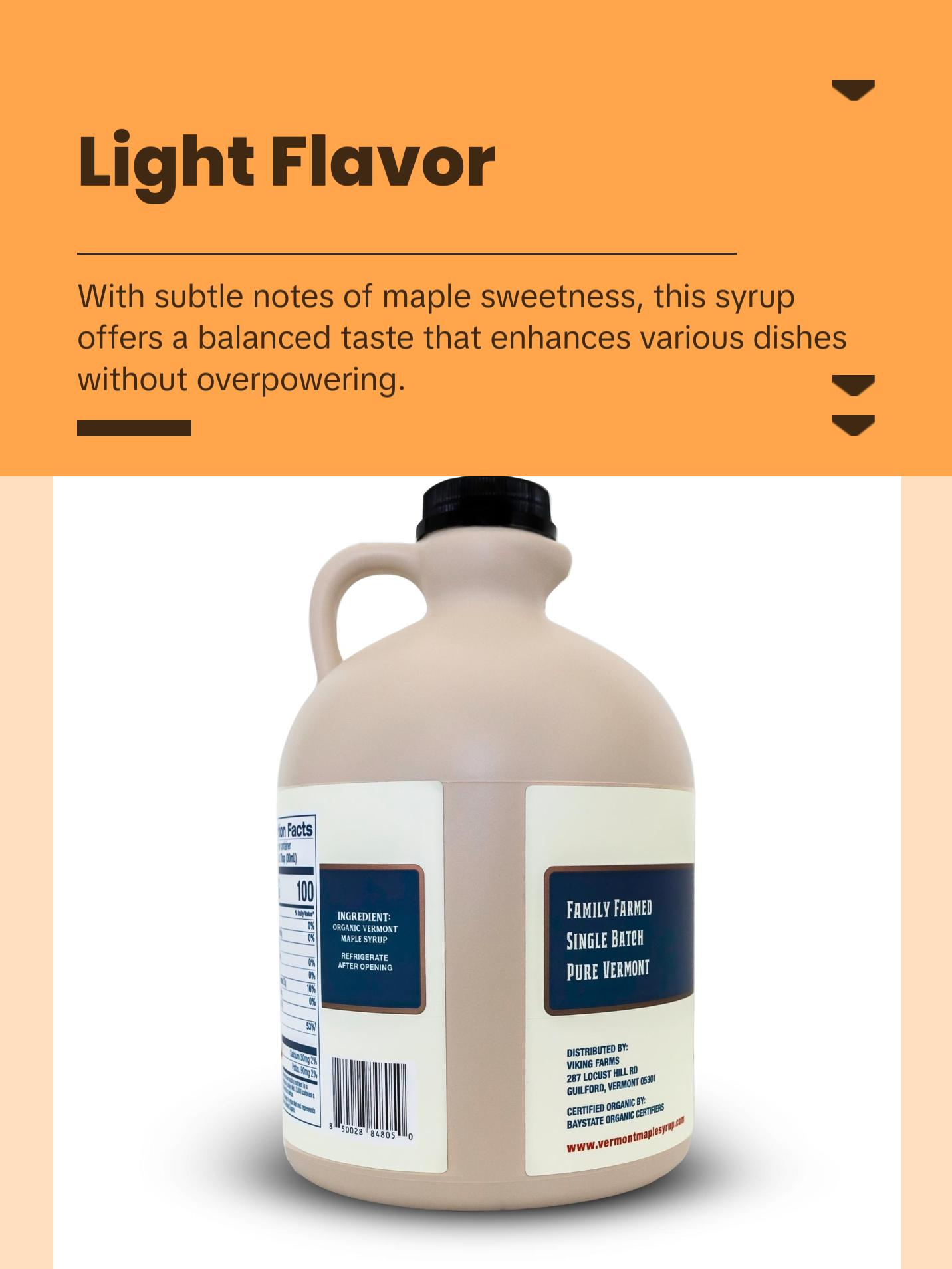 Golden Organic Vermont Maple Syrup - Jug