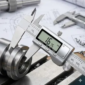High Precision Digital Caliper 0-150mm, IP54 Stainless Steel Micrometer with LCD Display, Professional Metal Measuring Tool for Engineering & Outdoor Use, Fast Reading Electronic Vernier Gauge