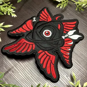 Iron-On Embroidery Patch, "Biblically-Accurate" Kasane Teto UTAU Vocaloid Embroidered Patch for Jackets, Clothing, Durable Twill with Premium Polyester Original Embroidery Design