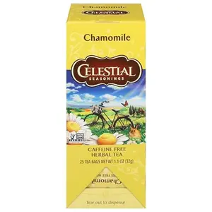 Celestial Seasonings Caffeine Free Chamomile Herbal Tea, 25 Tea Bags