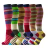 6-Pack Compression Socks – Unisex Calf Sleeves, Boost Stamina for Running, Training & Fitness Floral Pattern Compression Knee-High Socks pression circulation-best support Moisture-Wicking