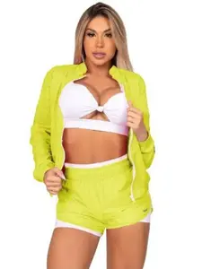 Neon Energy 3-Piece Set (Jacket + Shorts + Top)