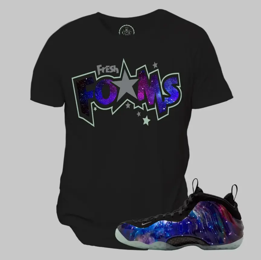 Foamposite One Galaxy Unisex T-Shirt To Match Sneakers, Air Foamposite One Galaxy Outfit, Graphic Tees, Womenswear Top T-Shirt