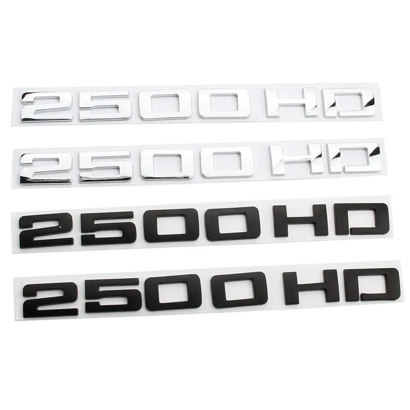 Car 3D ABS Chrome 2500 HD Decals Sticker For Chevrolet GMC Silverado 2500HD Sierra Yukon Car Trunk Letters Badge Emblem Stickers