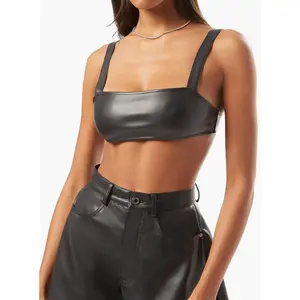 Vegan Leather Bra Top