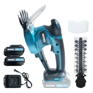 Holyever Dual Purpose Cordless Hedge Trimmer with Two Batteries for Home and Garden Trimming Plants, Saplings, Flowers, Gift for Father