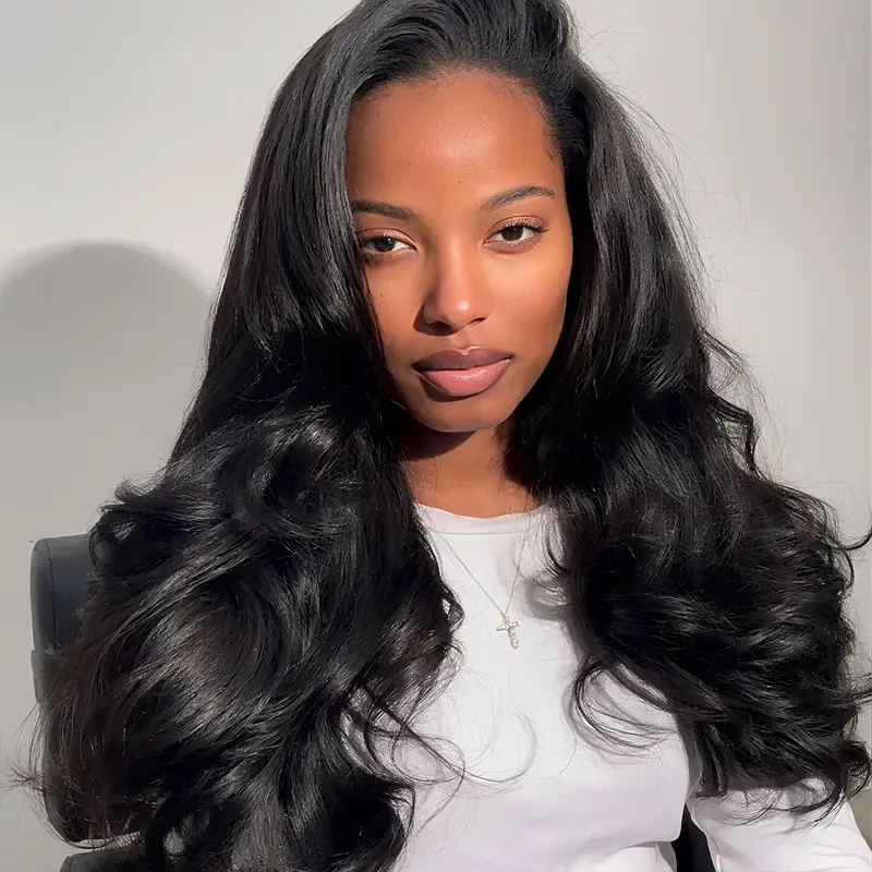 Mscoco Yaki Body Half Wig Invisible Hairline Yaki Straight & Kinky Curly Half Wig Human Hair Wigs With Drawstring Cap Design for Easy Wear And Stable Fit
