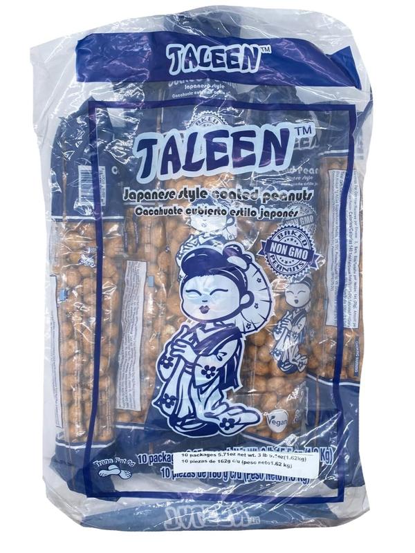 Taleen Japanese Style Roasted Peanuts 10ct 5.71oz Tube Bags 3lbs 9.1oz Snack Food