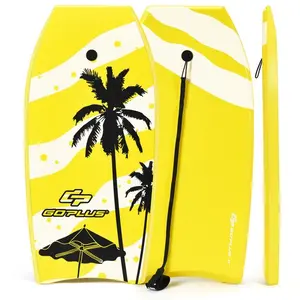 Surfing Boards for Beach Lightweight Body Board with EPS Core XPE Deck HDPE Slick Bottom Wrist Leash Bodyboard for Surfing
