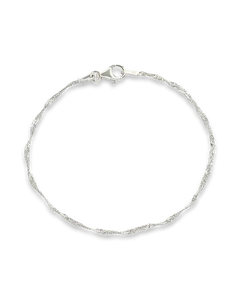 Sterling Silver Janina Twisted Beaded Chain Bracelet