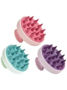 LMMAKE Soft Silicone Hair Massage Brush - Gentle Scalp Care & Skin Friendly - Lightweight & Ergonomic Design - Perfect for Wet or Dry Hair - Ideal Gift for Beauty Enthusiasts tools