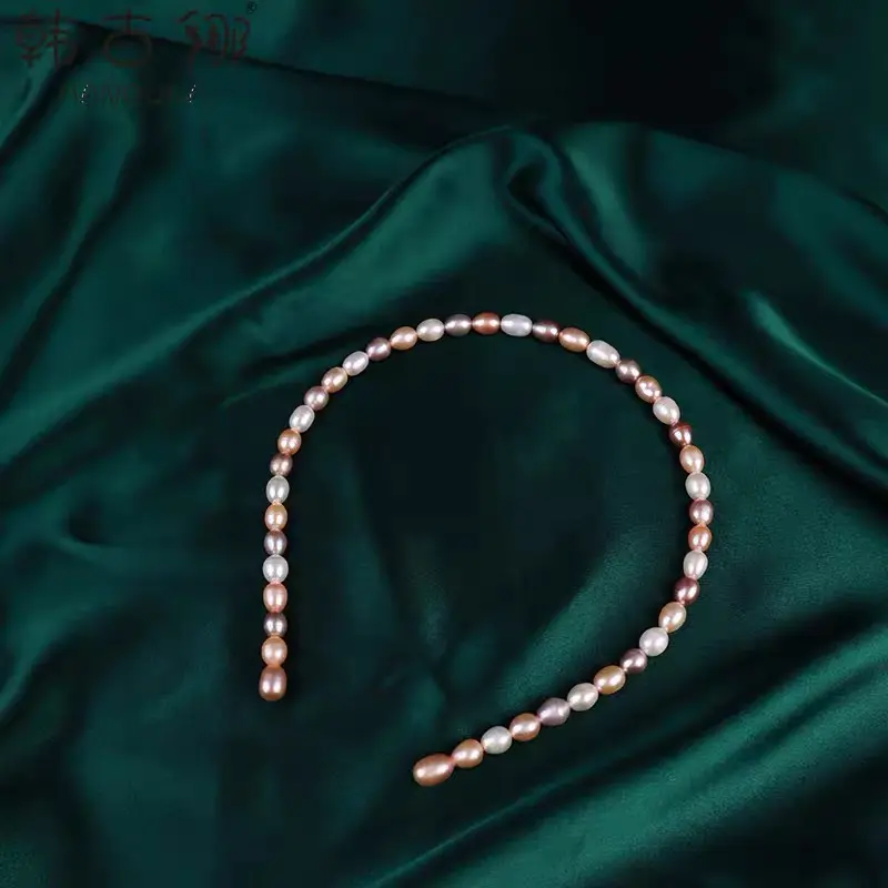 NO.23-Candy-colored vintage lady-style pearl headband