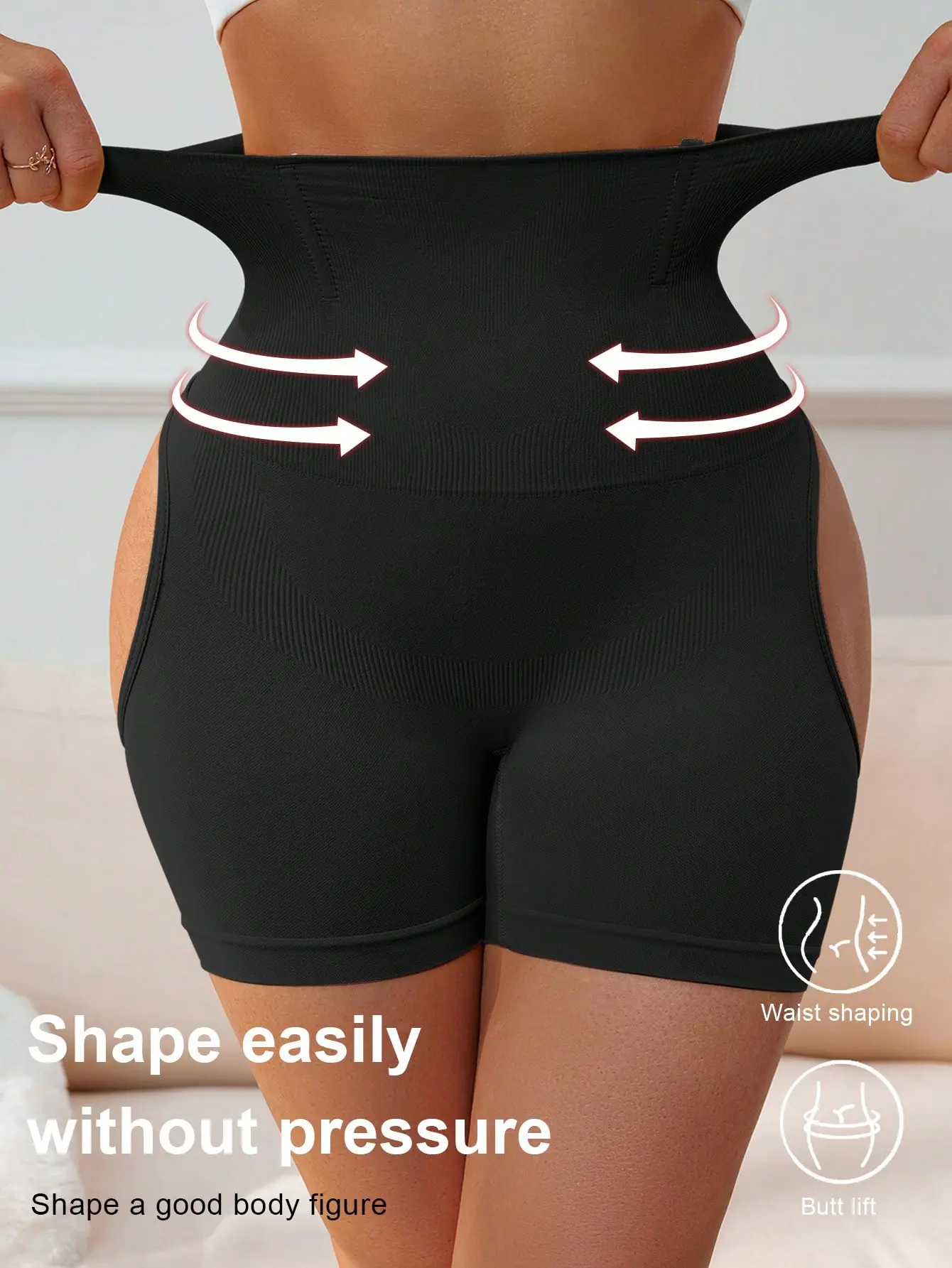 1Count Seamless Hollow Breathable Women'sBottoms with Abdominal Compression, HighWaist Sexy Panty with Hollow Bottom Design,Tummy Control Fashion Underwear, Shapewear,Suitable for Everyday Wear or Parties