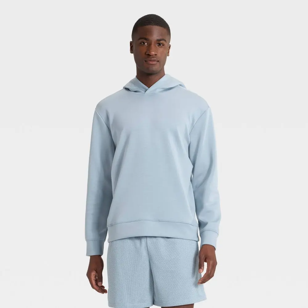 Men's Sleek Spacer Hoodie Sweatshirt - All In Motion Light Blue M