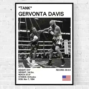 Gervonta Davis Poster, Gervonta Davis Print, Gervonta Tank Davis Boxing Poster