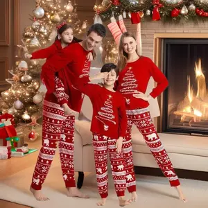Yiyuan 3-Person Christmas Family Cotton PJs – Mom-Kid & Unisex Winter Loungewear! Warm, Breathable & Easy-Care. Rock it at Family Movie Nights, Christmas Morning Unwrapping, Lazy Weekends or Holiday Gatherings. Fits all ages, durable for repeated washes.