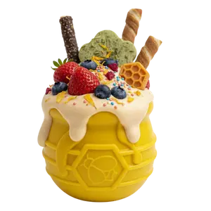 Honey Pot Dog eCup Treat Dispenser | Durable PUP-X Rubber Enrichment Toy | USA Made