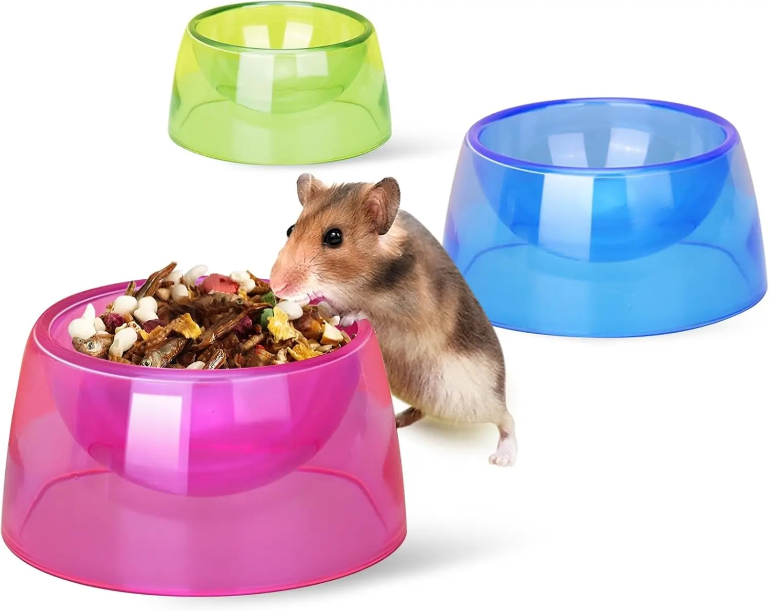 Hamster Food Bowl,Small Animals Food Water Bowl,Water Feeder Container, Hamster Bowls Dwarf Hamsters Food Bowl,Feeding Bowl for Dwarf Hamsters,Mice,Small Animals 3pcs