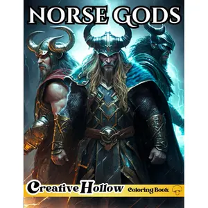 Norse Gods Coloring Book: 40+ Beautiful Nordic Gods & Goddess Illustrations - Scandinavian - Viking - History - For Adults Relaxation & Teens (Creative Hollow Mythology Coloring Books) Paperback – April 28, 2023