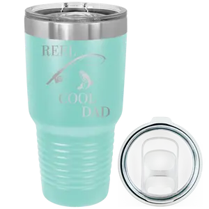 Personalized Reel Cool Dad 30 oz Tumbler - Teal