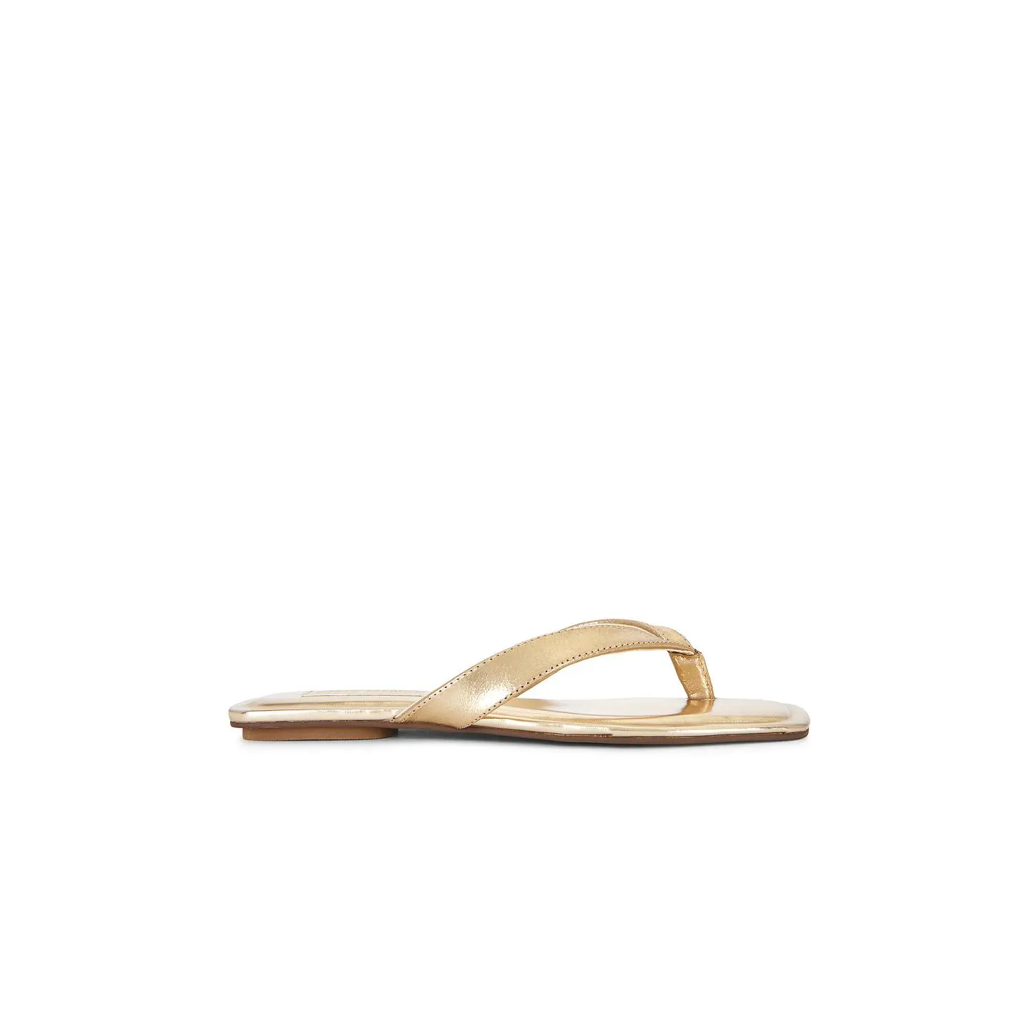 Steve Madden Trella Sandal in Champagne Gold Leather